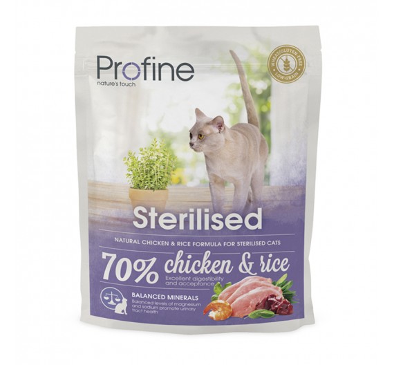 Profine Cat Sterilized Chicken & Rice 300gr