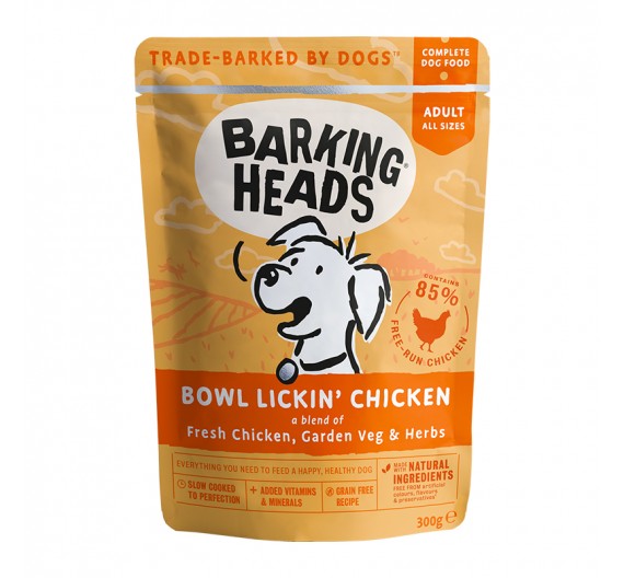 Barking Heads Wet Bowl Lickin Chicken 300gr