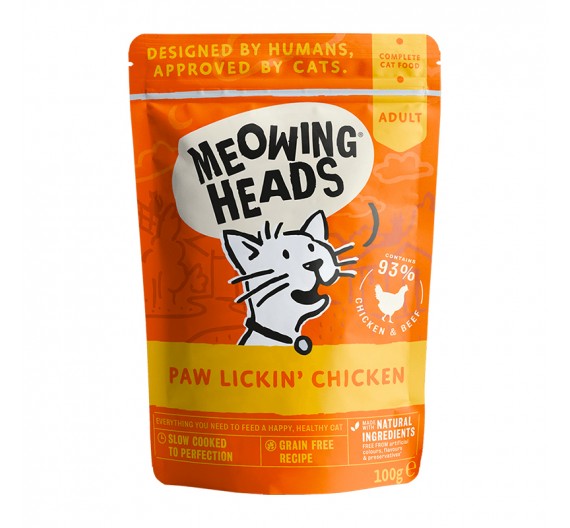 Meowing Heads Wet Paw Lickin Chicken 100gr