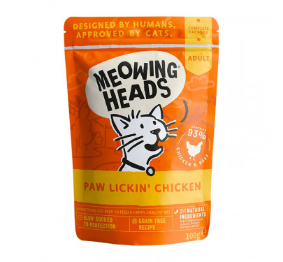 Meowing Heads Wet Paw Lickin Chicken 100gr
