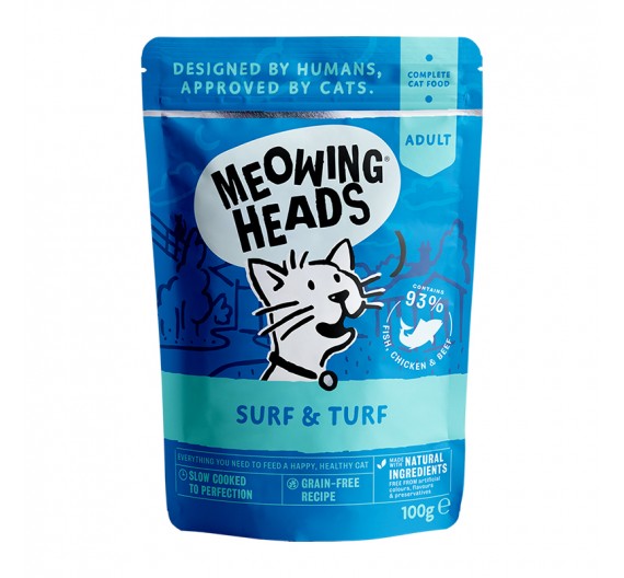 Meowing Heads Wet Surf & Turf 100gr
