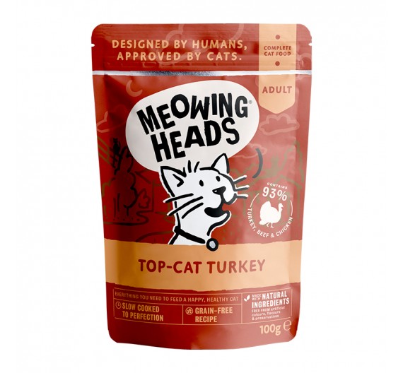 Meowing Heads Wet Top Cat Turkey 100gr