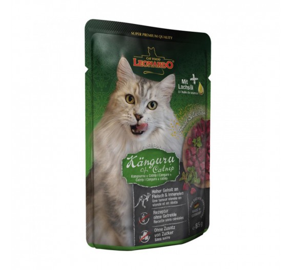 Leonardo Φακελάκι Kanguru & Catnip 85gr Leonardo Φακελάκι Kanguru & Catnip 85gr