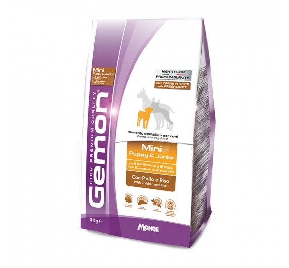Gemon Puppy & Junior Mini Chicken & Rice 3kg Gemon Puppy & Junior Mini Chicken & Rice 3kg