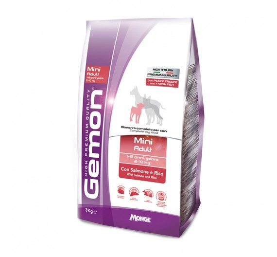 Gemon Dog Adult Mini Salmon & Rice 3kg Gemon Dog Adult Mini Salmon & Rice 3kg