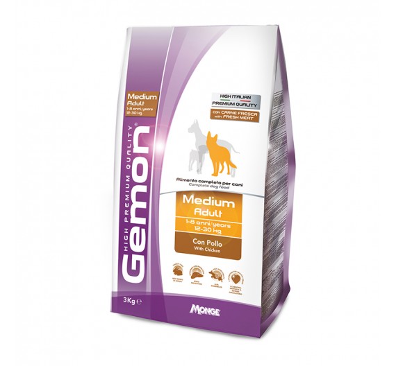 Gemon Dog Adult Medium Chicken 3kg Gemon Dog Adult Medium Chicken 3kg