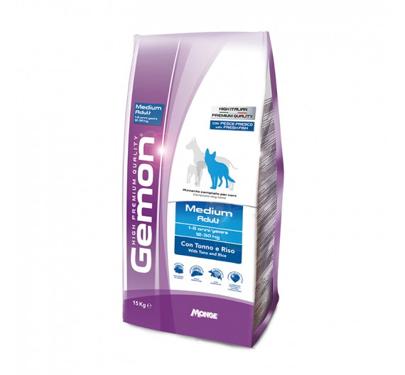 Gemon Dog Adult Medium Tuna & Rice 15kg Gemon Dog Adult Medium Tuna & Rice 15kg