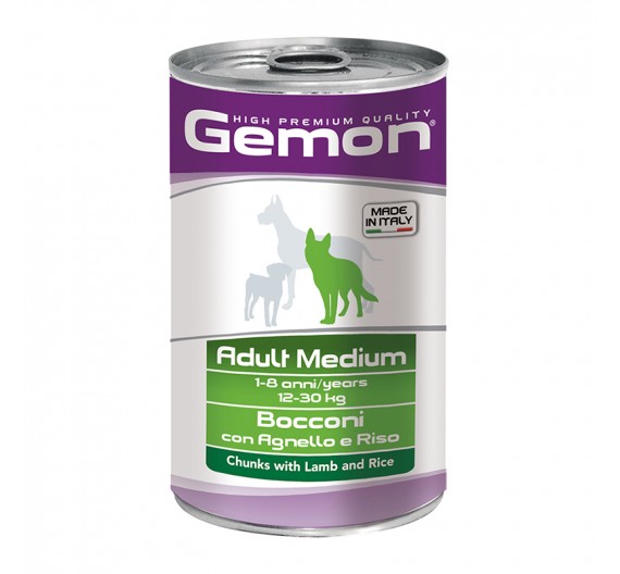 Gemon Dog Chunks Adult Medium Lamb & Rice 1250g