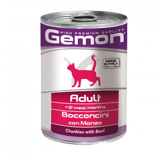 Gemon Cat Chunkies Adult Beef & Veal 415g Gemon Cat Chunkies Adult Beef & Veal 415g