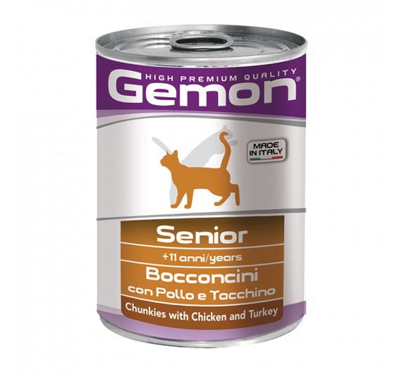 Gemon Cat Chunkies Senior Chicken & Turkey 415g Gemon Cat Chunkies Senior Chicken & Turkey 415g