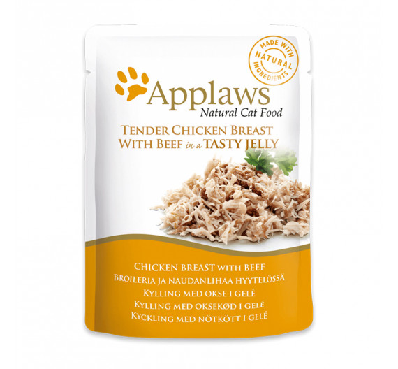 Applaws Jelly Φακελάκι Κοτόπουλο & Μοσχάρι 3x70gr Applaws Jelly Φακελάκι Κοτόπουλο & Μοσχάρι 3x70gr
