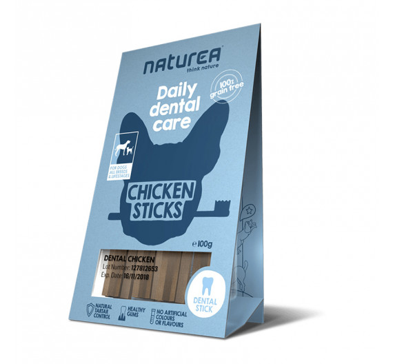 Naturea Dental Sticks Chicken 100gr Naturea Dental Sticks Chicken 100gr