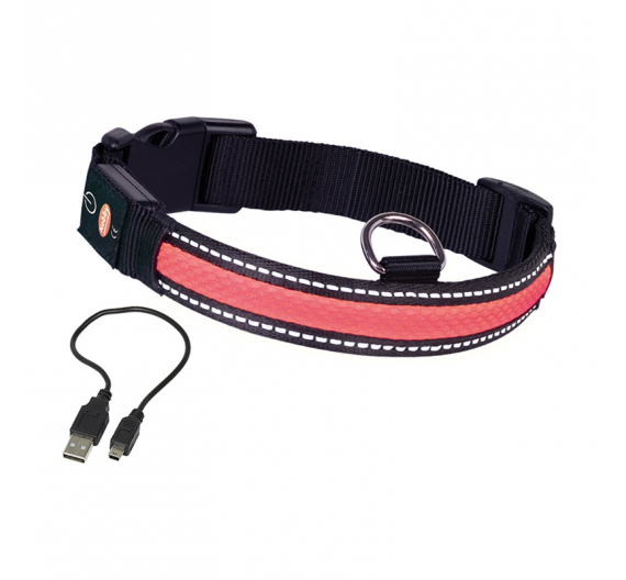 Nobby Flash Mesh Περιλαίμιο με Led Κόκκινο 45 - 61cm Nobby Flash Mesh Περιλαίμιο με Led Κόκκινο 45 - 61cm