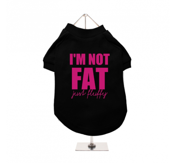 Βαμβακερό T-shirt Σκύλου "Im not Fat, just fluffy" Βαμβακερό T-shirt Σκύλου "Im not Fat, just fluffy"