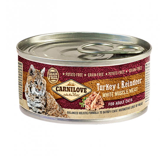 Carnilove Can Adult Cats Turkey & Reindeer 100gr