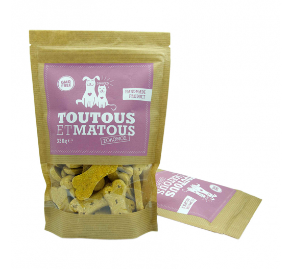 Toutous et Matous Μπισκότα Σολομός 330gr Toutous et Matous Μπισκότα Σολομός 330gr