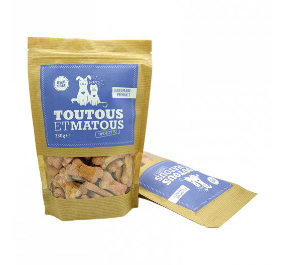 Toutous et Matous Μπισκότα Προσούτο 330gr Toutous et Matous Μπισκότα Προσούτο 330gr