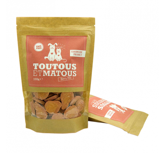 Toutous et Matous Μπισκότα Berry Mix 330gr Toutous et Matous Μπισκότα Berry Mix 330gr