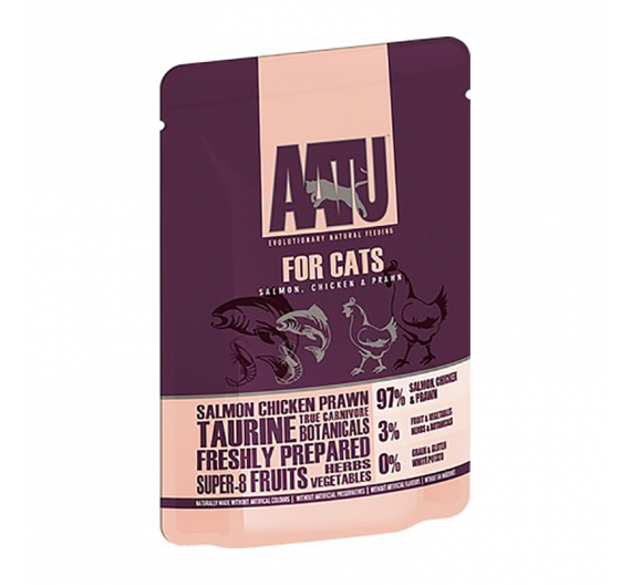 AATU Salmon, Chicken & Prawn Pouch 85g