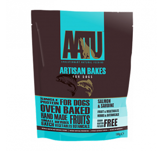 AATU Salmon & Sardine Artisan Bakes 150gr AATU Salmon & Sardine Artisan Bakes 150gr