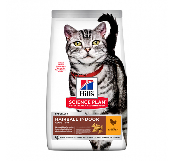 Hills SP Adult Hairball & Indoor Κοτόπουλο 1.5kg Hills SP Adult Hairball & Indoor Κοτόπουλο 1.5kg