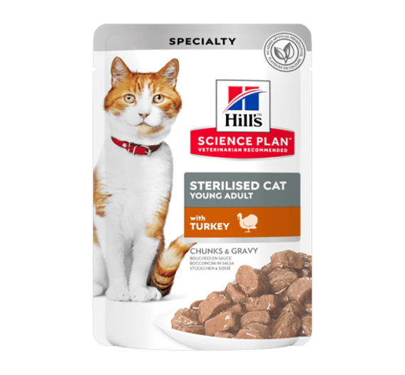 Hill's SP Cat Adult Sterilised Γαλοπούλα 85gr
