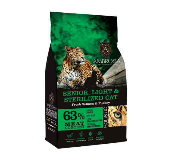 Ambrosia Grain Free Cat Light Senior Sterilised 6kg Ambrosia Grain Free Cat Light Senior Sterilised 6kg