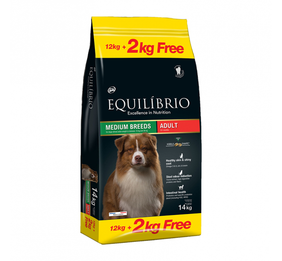 Equilibrio Adult Medium Breed 12kg + 2kg ΔΩΡΟ Equilibrio Adult Medium Breed 12kg + 2kg ΔΩΡΟ
