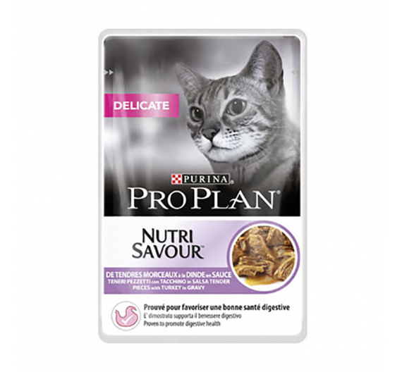 PRO PLAN Delicate Cat Γαλοπούλα σε Σάλτσα 85gr PRO PLAN Delicate Cat Γαλοπούλα σε Σάλτσα 85gr