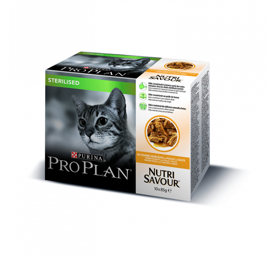 PRO PLAN Sterilised Κοτόπουλο σε Σάλτσα Multipack 10x85gr PRO PLAN Sterilised Κοτόπουλο σε Σάλτσα Multipack 10x85gr