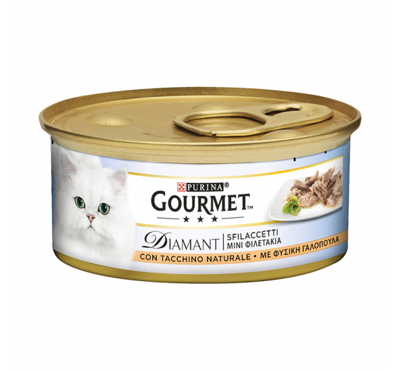 Purina Gourmet Diamant Φιλετάκια σε Σάλτσα Γαλοπούλα 85gr