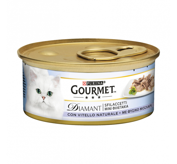 Purina Gourmet Diamnt Φιλετάκια σε Σάλτσα Μοσχάρι 85gr