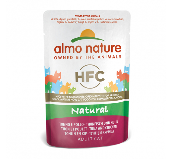 Almo Nature Natural Φακελάκι Φιλέτο Τόνος & Κοτόπουλο 55gr Almo Nature Natural Φακελάκι Φιλέτο Τόνος & Κοτόπουλο 55gr