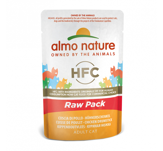 Almo Nature Raw Φακελάκι Μπούτι Κοτόπουλο 55gr Almo Nature Raw Φακελάκι Μπούτι Κοτόπουλο 55gr