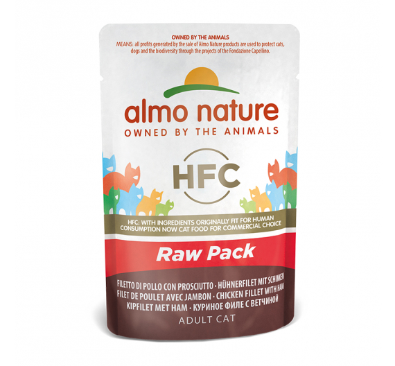 Almo Nature Raw Φακελάκι Φιλέτο Κοτόπουλο & Ζαμπόν 55gr Almo Nature Raw Φακελάκι Φιλέτο Κοτόπουλο & Ζαμπόν 55gr
