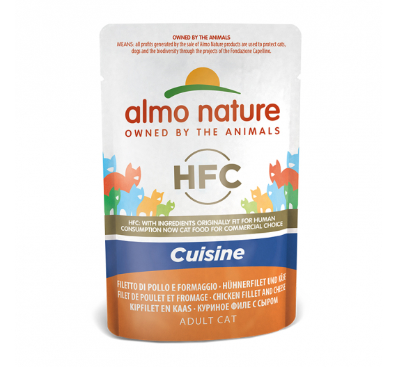 Almo Nature Cuisine Φακελάκι Φιλέτο Κοτόπουλο & Τυρί 55gr Almo Nature Cuisine Φακελάκι Φιλέτο Κοτόπουλο & Τυρί 55gr