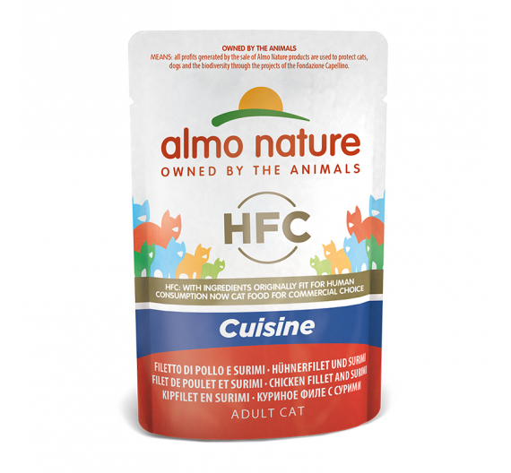 Almo Nature Cuisine Φακελάκι Φιλέτο Κοτόπουλο & Καβούρι 55gr Almo Nature Cuisine Φακελάκι Φιλέτο Κοτόπουλο & Καβούρι 55gr