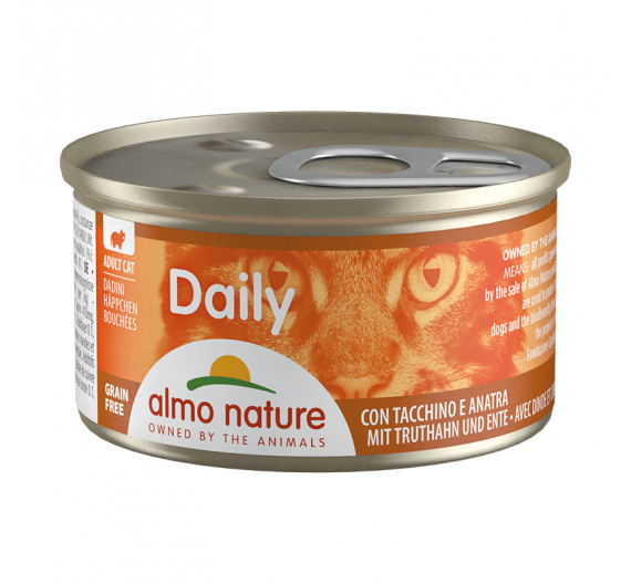 Almo Nature Daily Κονσέρβα Κομματάκια Γαλοπούλα & Πάπια 85gr Almo Nature Daily Κονσέρβα Κομματάκια Γαλοπούλα & Πάπια 85gr