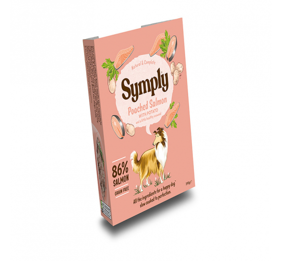 Symply Tray Adult Poached Salmon 395gr Symply Tray Adult Poached Salmon 395gr