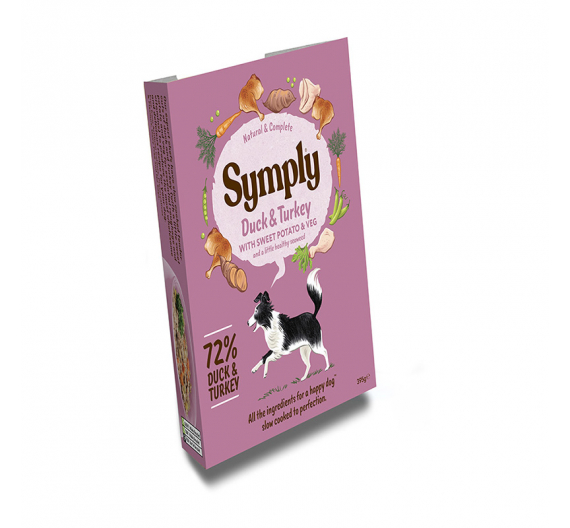 Symply Tray Duck & Turkey with Sweet Potato 395gr Symply Tray Duck & Turkey with Sweet Potato 395gr