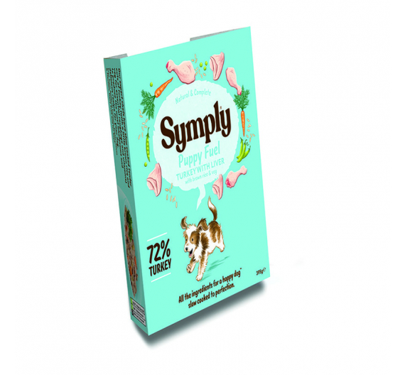 Symply Tray Puppy Fuel Turkey & Liver 395gr Symply Tray Puppy Fuel Turkey & Liver 395gr