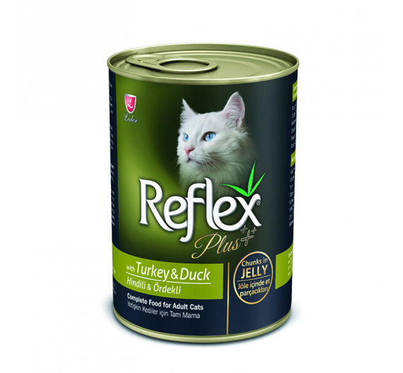 Reflex Plus Cat Κομματάκια Γαλοπούλα & Πάπια σε Ζελέ 400gr Reflex Plus Cat Κομματάκια Γαλοπούλα & Πάπια σε Ζελέ 400gr