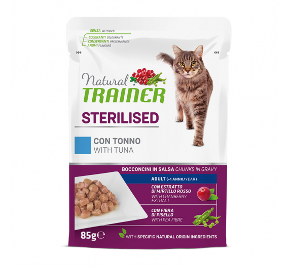 Natural Trainer Cat Sterilised Τόνος 85gr