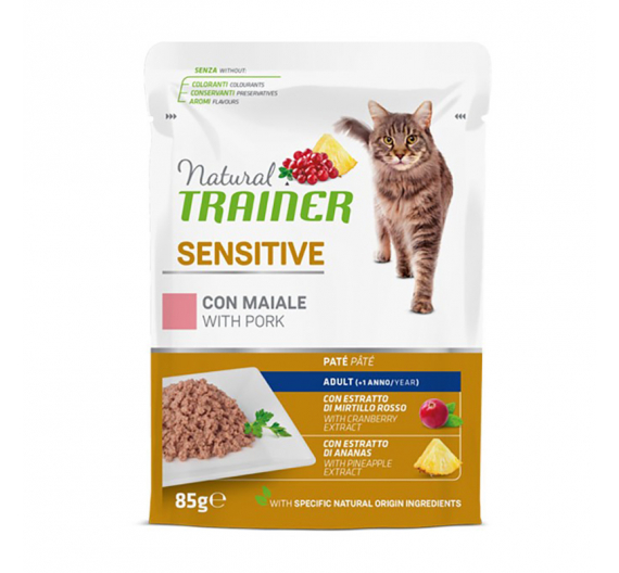 Natural Trainer Cat Sensitive Χοιρινό 85gr