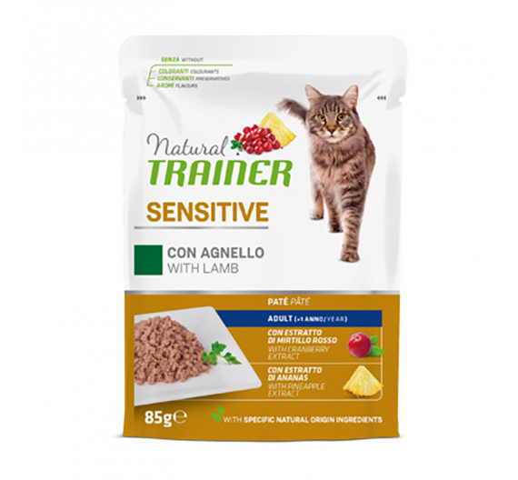 Natural Trainer Cat Sensitive Αρνί 85gr