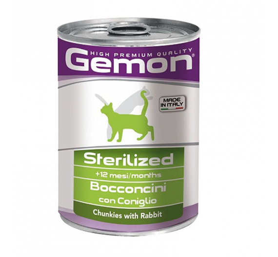 Gemon Cat Chunkies Sterilized Rabbit 415g Gemon Cat Chunkies Sterilized Rabbit 415g