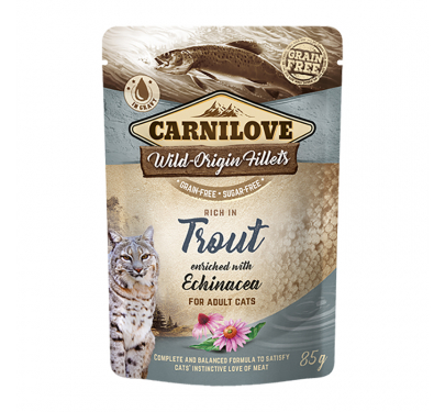 Carnilove Cat Φακελάκι Trout enriched with Echinacea 85gr