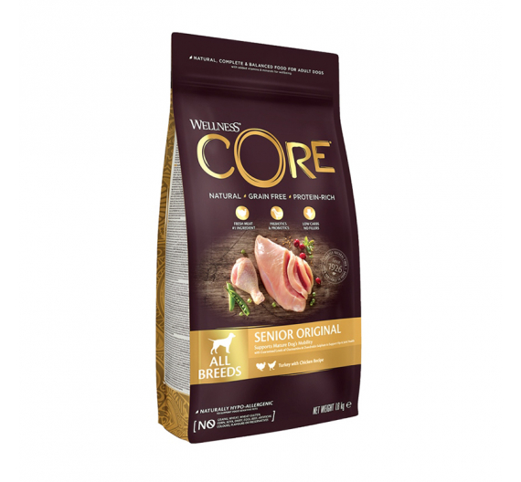 Wellness CORE Senior Γαλοπούλα & Κοτόπουλο 1.8kg