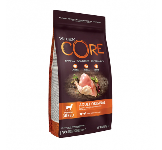 Wellness CORE Adult Original Γαλοπούλα & Κοτόπουλο 1.8kg