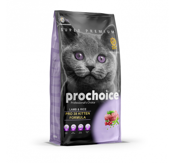 ProChoice Pro 38 Kitten  Ξηρά Τροφή με Αρνί & Ρύζι 15kg
